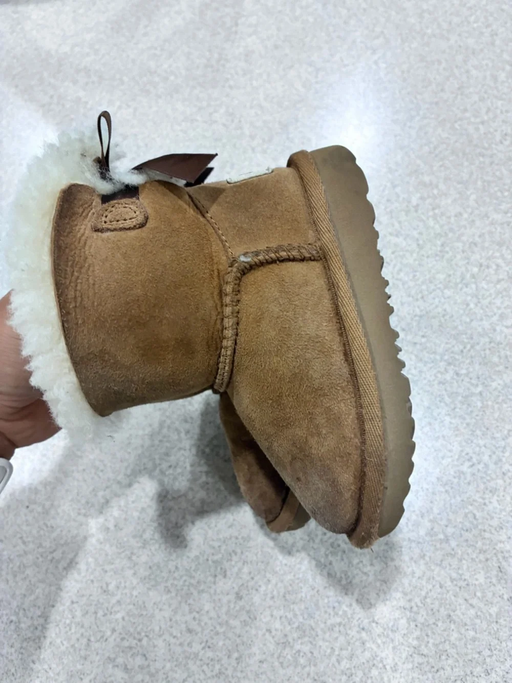 UGG Kids Chestnut Suede Shearling Booties